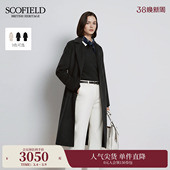 Scofield女装 桑蚕丝 含羊绒复古偏门襟大衣2025秋冬新品 羊毛