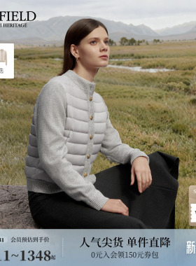 【密可柔】Scofield女装针织拼接90鹅绒排骨羽绒服