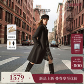 收腰风衣2026春季 Scofield女复古英伦双排扣长款 新品 匹马棉