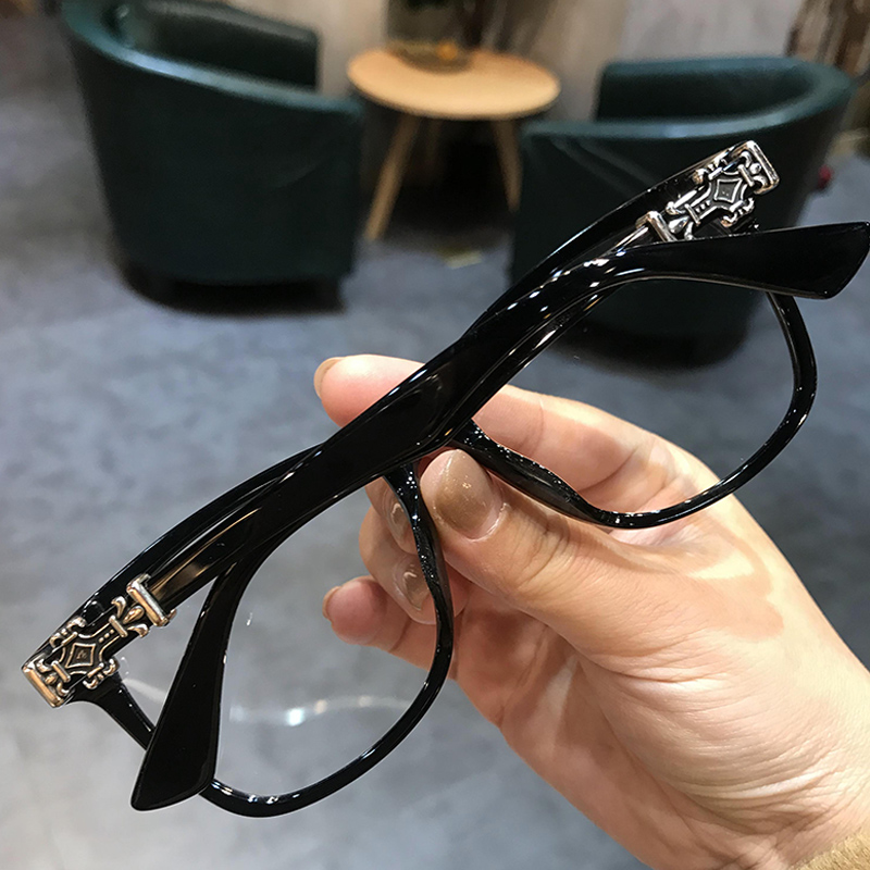 简丹克罗心潮百搭眼镜框男女黑框板材大框素颜近视镜架