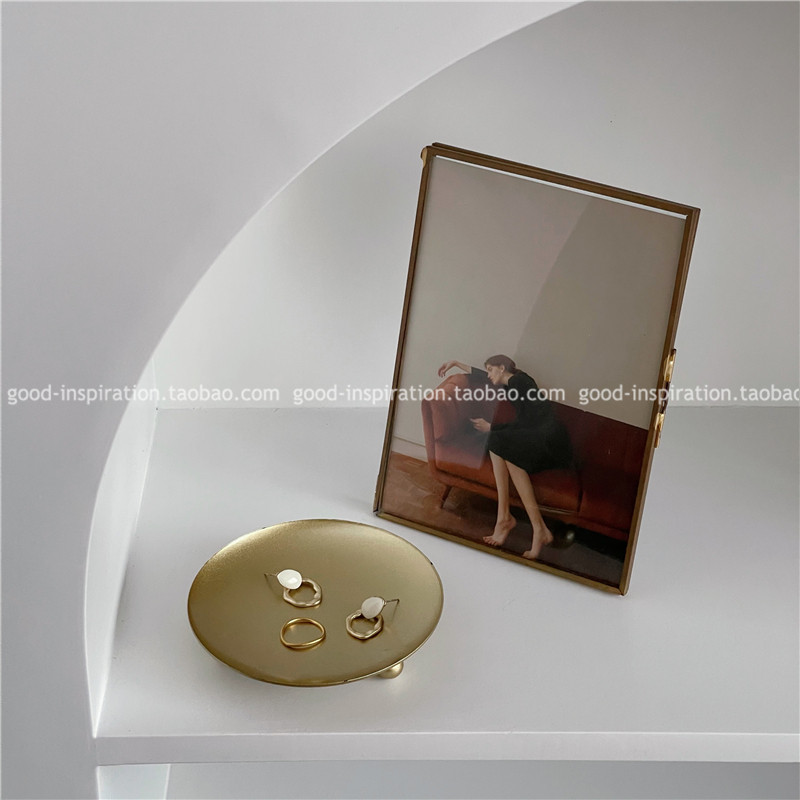 한국 촛대 수납 철판 북유럽 로맨틱 접시 촛불 기초 장식 간단한 장식 장식품 소품