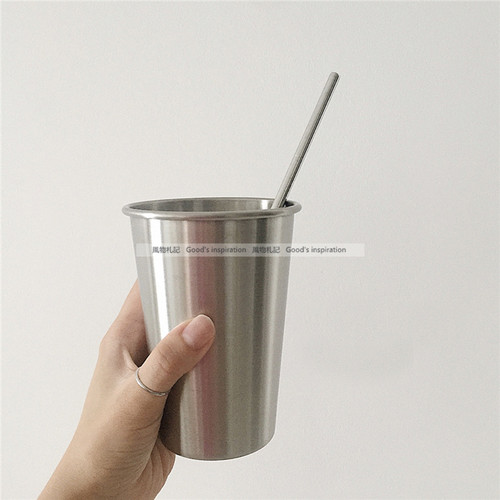 ins同款金属水杯简约冷饮随手杯