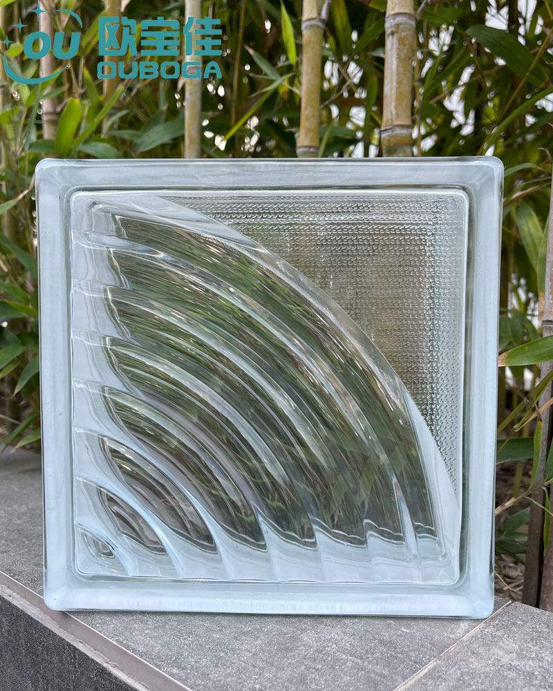 空心玻璃砖黑胶片透明方形隔断背景厨房卫生间外墙走廊通道景观墙