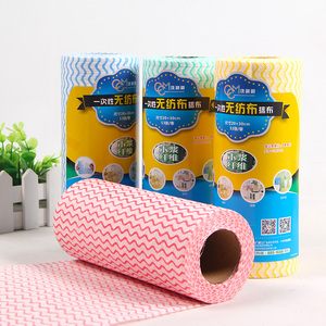 一次性去污抹布洗碗布 家用厨房去油吸水 百洁布 红色*1卷