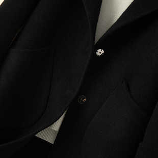 双面羊绒大衣女短款2024年秋冬新款小个子纯羊毛宽松大码毛呢外套