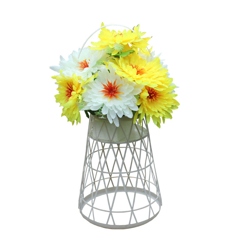 仿真菊花篮便宜绢花篮清明花扫墓花篮大花篮祭祀花上坟花卉装饰花