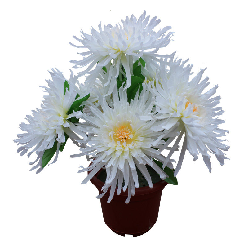 仿真花扫墓花塑料花菊花束绢花7头假花上坟墓地摆放花祭祀装饰花