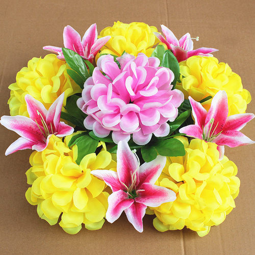 32CM菊花环扫墓用花上坟祭奠绢花清明节陵园公墓地摆放花冬至祭祀 - 封面