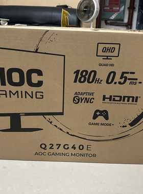AOC显示器 Q27G40E 2K 180HZ 全新未拆封，原厂正品，官方保修
