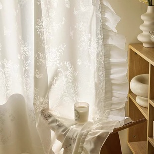 2024窗饰新款 1光泽花边 纯色窗帘花边法式 浪漫奶油风27