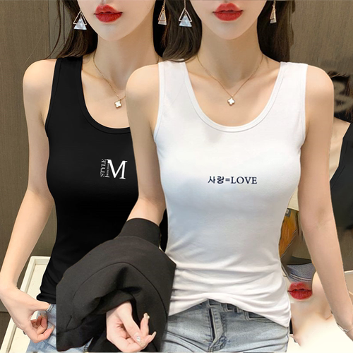 纯棉内搭无袖背带休闲背心女