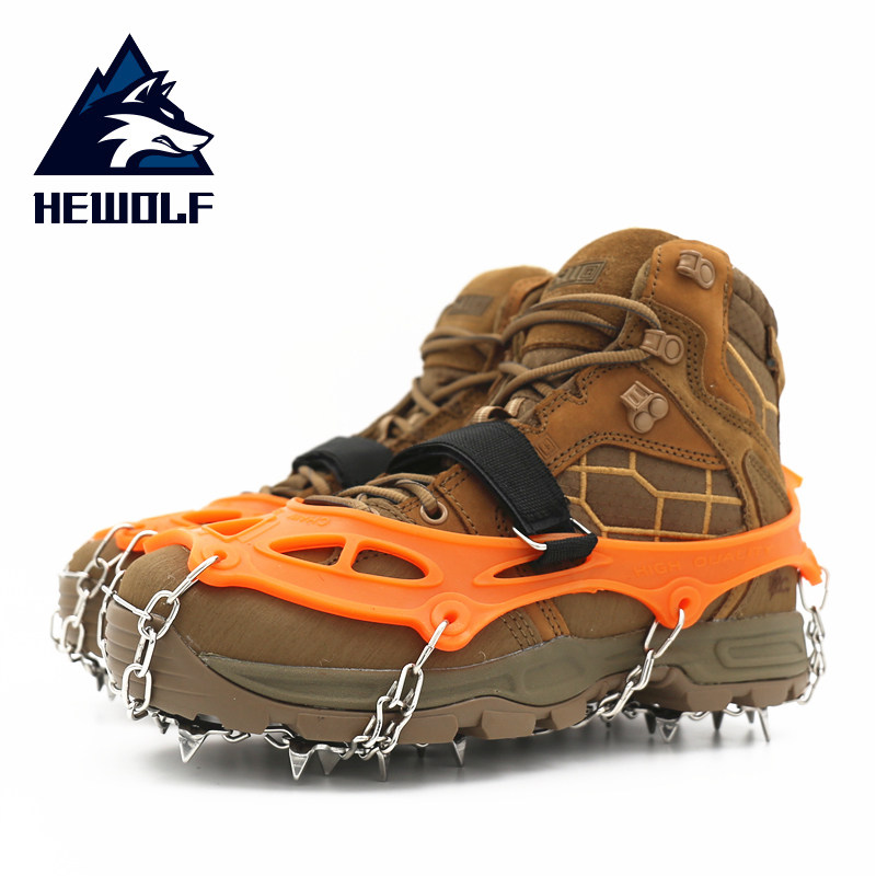 公狼冰爪防滑鞋套19齿登山鞋链钉攀冰探险简易雪地不锈钢户外冰抓|msdalam kategori luar/Mountaineer/Camping/Aksesori perjalanan, peralatan sukan luar khas, Mendaki gunung ais mendaki, crampons - dari Buy2taobao.com untuk memberikan perkhidmatan ejen Taobao profesional membeli