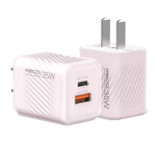 recci锐思充电器35W氮化镓充电器RC83CC双口快充充电头通用