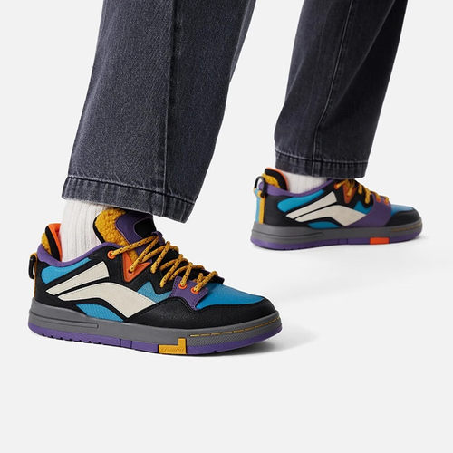 李宁男子舒适休闲鞋滑板文化鞋