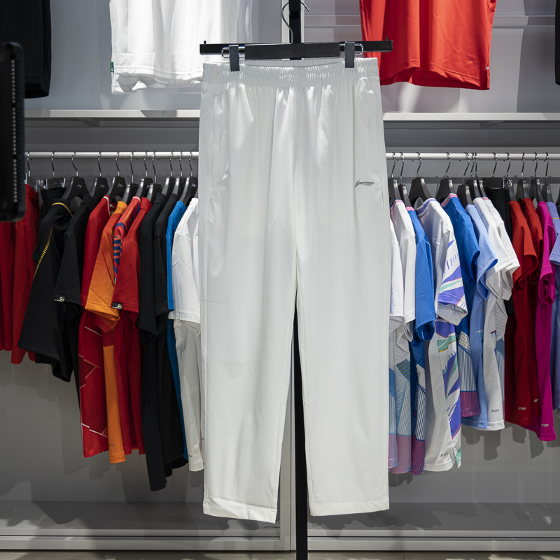 李宁男子运动裤夏季款团购系列排湿速干梭织直筒休闲卫裤AYKU639