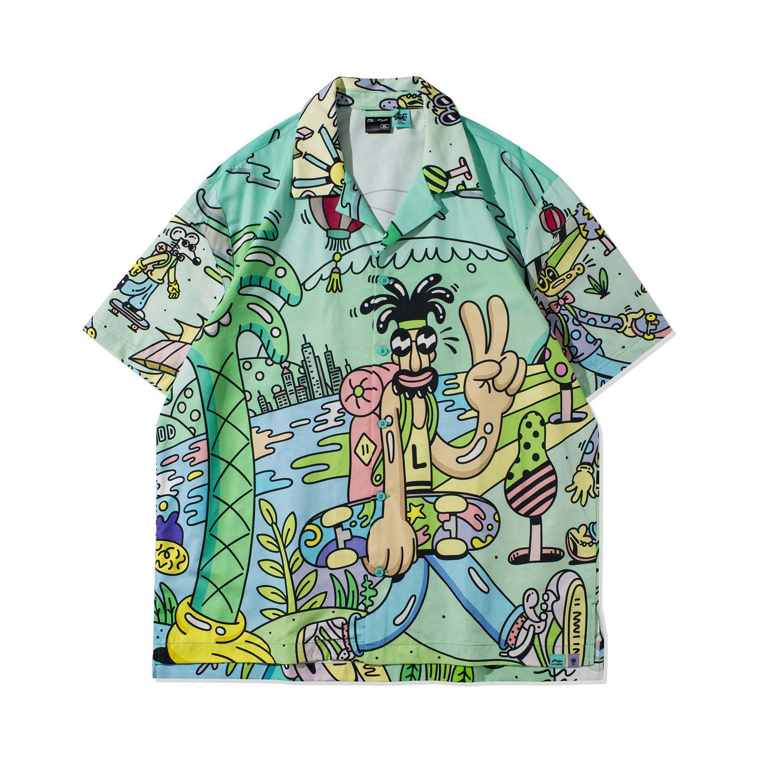 中国李宁steven harrington联名肖战同款短袖polo衬衫ashr137