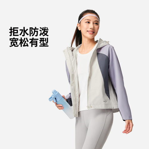 李宁女子新款防泼水抗静电风衣