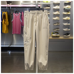 李宁休闲裤男子冬季新款韦德系列百搭舒适束脚休闲运动裤AKXU085