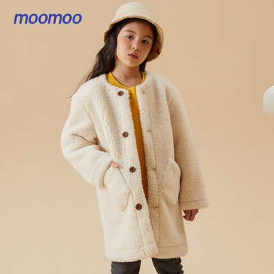 Moomoo宽松保暖羊羔毛长款外套