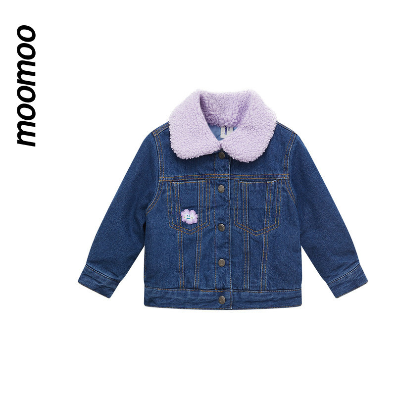 美特斯邦威童装moomoo女童甜美时髦夹棉撞色泰迪卷毛领牛仔外套20,童装/婴儿装/亲子装,普通外套,淘宝优惠券,粉丝福利购,淘宝优惠卷