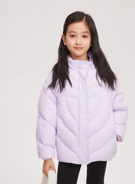 moomoo童装甜美女童羽绒服
