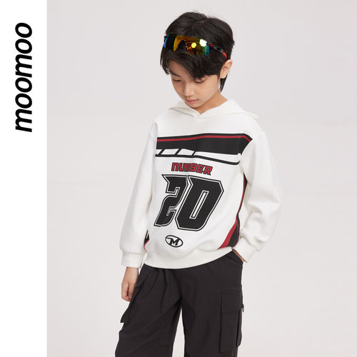 moomoo潮流运动连帽卫衣