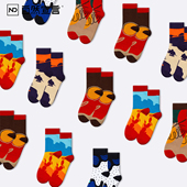 袜子男青少年秋冬款 中筒袜艺术生潮袜潮牌男士 运动防臭吸汗潮流袜