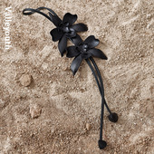 双兰 设计 山谷少年独立男装 真皮手工蝴蝶兰花朵个性 腰饰包饰挂件