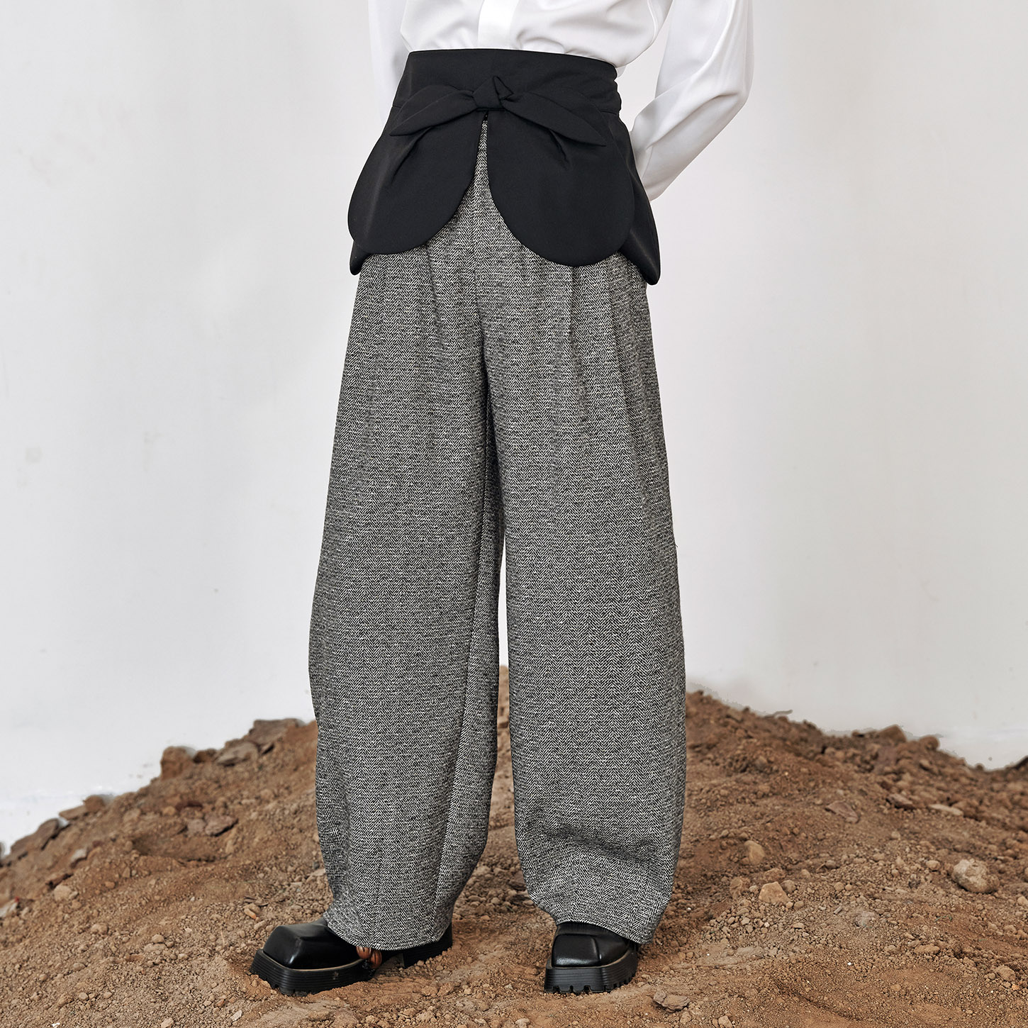 山谷少年时尚复古宽松个性长裤