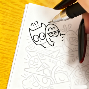 摸鱼线条画简笔画控笔练习绘画画图稿上班无聊解压练习临摹图纸稿