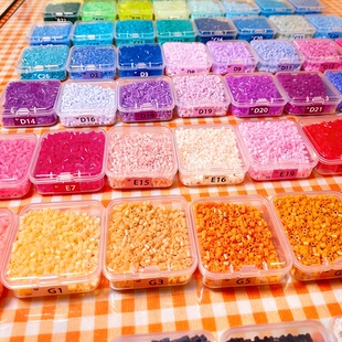 盒装拼豆豆手工diy材料包全套装立体融合MARD色号工具熨斗补充包8