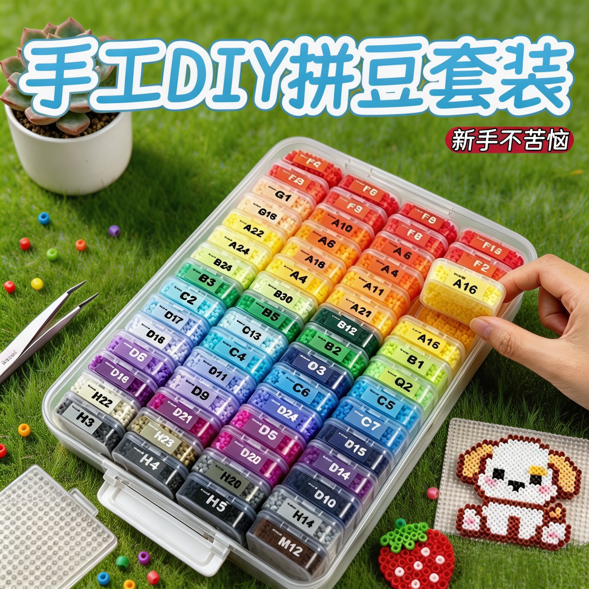 哆维拼豆豆女孩拼豆套装图片