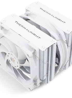 利民冰封统领FC140 WHITE5热管双塔ARGB台式电脑白色风扇支持1700