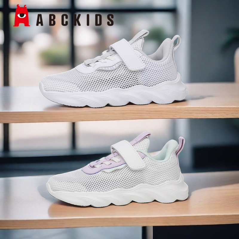 abckids男童女童透气运动鞋单网