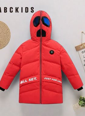 abckids童装2024冬季新品男童宝宝卡通眼镜加厚羽绒服F152209415
