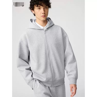春季慵懒风男装女装宽松连帽拉链运动开衫休闲长袖外套卫衣485735