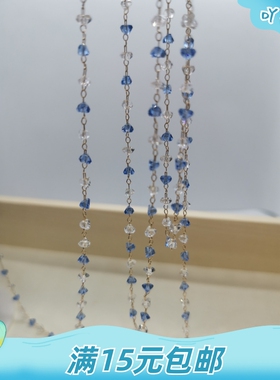 DIY链条 手工链3mm三角爆闪水晶链条项链耳环手链流苏DIY配饰