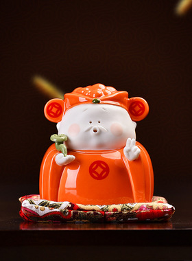陶瓷工艺品创意小财神摆件