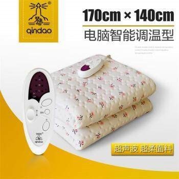 琴岛电热毯双人双控超声波智能定180&times;170除螨防辐射安全时控温