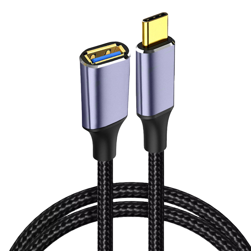 Typec转USB母口OTG弯头90度直角侧弯延长线USB3.0高速数据线车载U盘转换器手机平板电脑优盘拷贝读取转接头