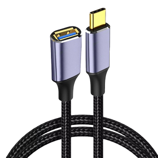 Typec转USB母口OTG弯头90度直角侧弯延长线USB3.0高速数据线车载U盘转换器手机平板电脑优盘拷贝读取转接头