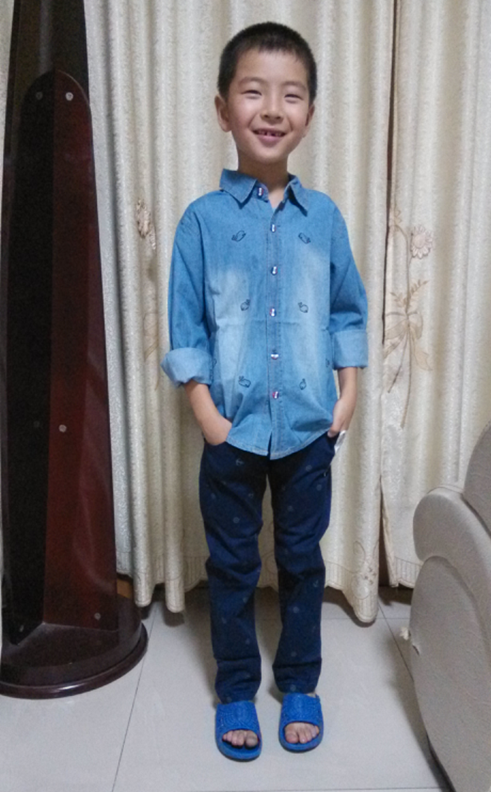 Chemise garcon à manche longue en toile - Ref 2076868 Image 3