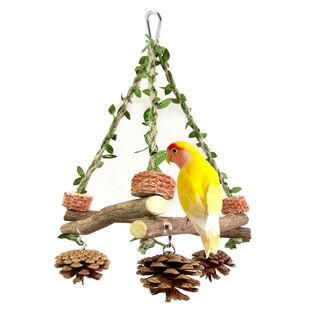 鹦鹉鸟秋千树枝吊环悬挂虎皮牡丹玄凤磨爪啃咬玩具小鸟笼配件用品