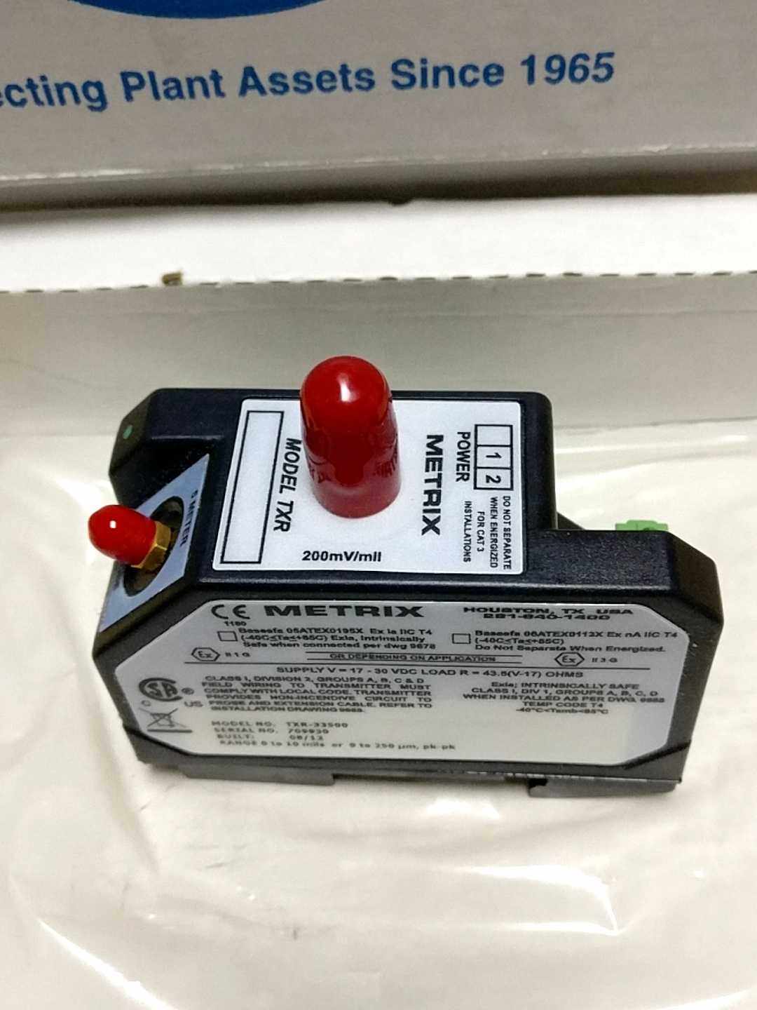 美国metrix迈确轴振动变送器txr-33500现货