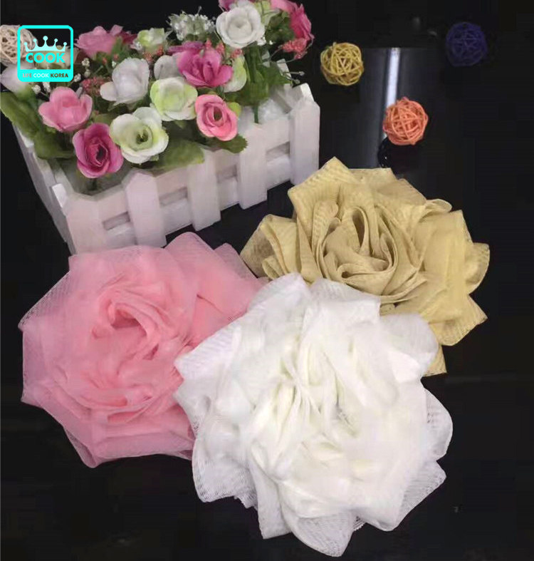 韩国进口 彩色沐浴球 浴花 浴擦 带香味 无包装 不散花 拍一发二