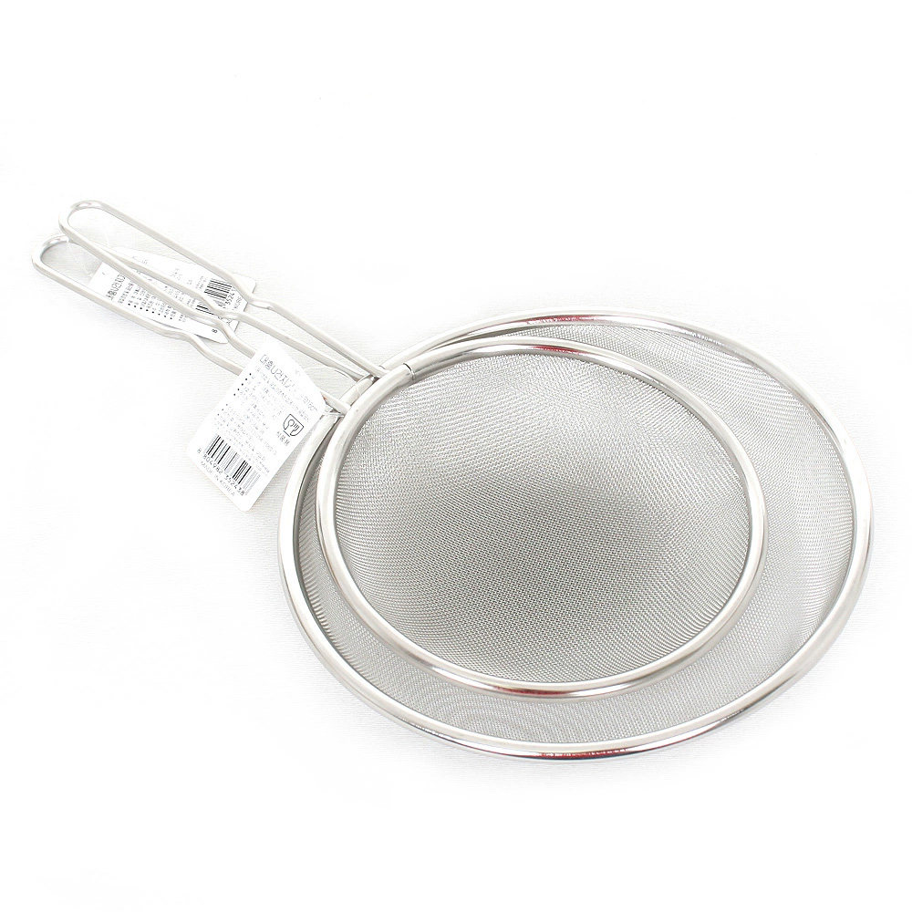 韩国进口家用304不锈钢漏勺厨房笊篱捞面饺子过滤网捞勺防烫手柄