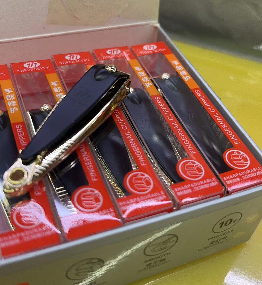 韩国777小号优质原产指甲刀指甲钳美甲美容工具单个护甲烤漆黑色