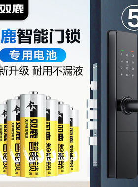 双鹿5号电子锁指纹锁适用密码锁电池1.5V碱性5号电池防盗门智能门锁儿童玩具遥控器AA五号干电池8节装不漏液