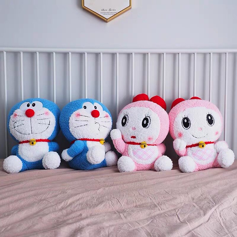 日本正版 嘟嘴亲亲款 哆啦a梦机器猫毛绒玩偶 蓝胖子公仔玩具娃娃