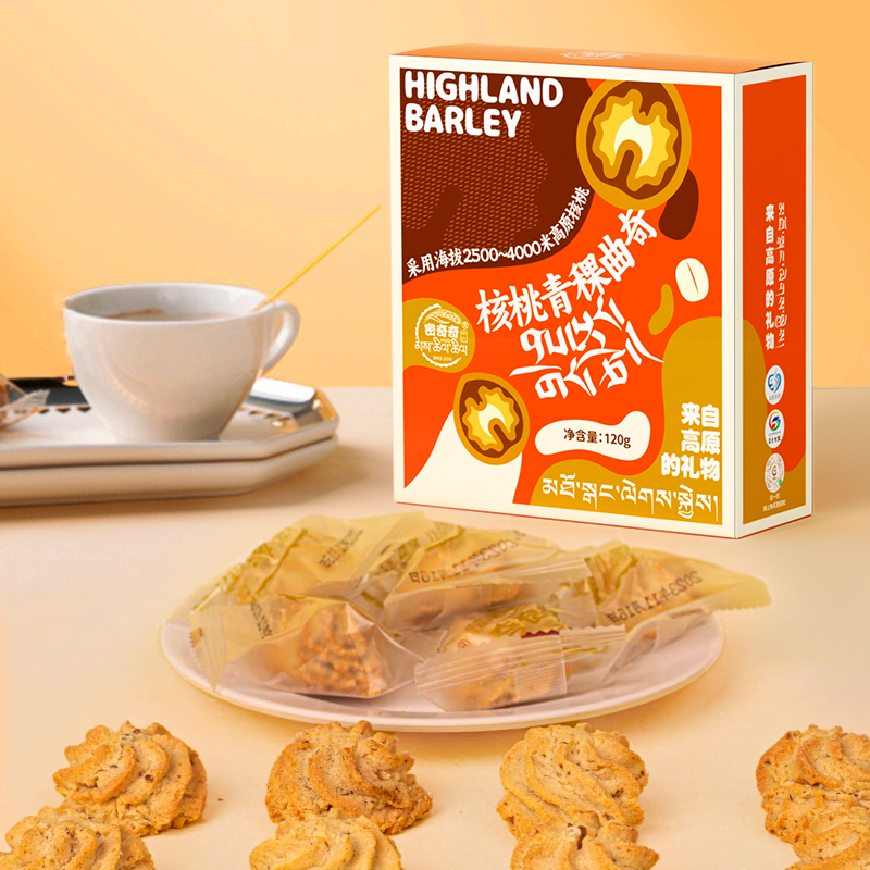 藏区高原核桃曲奇饼干糕点早餐